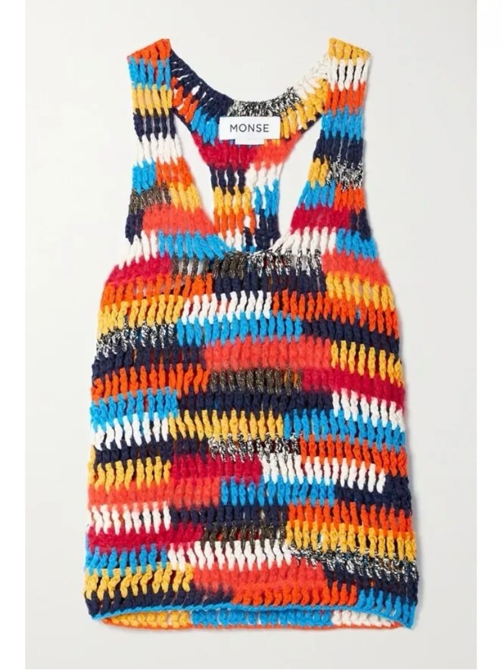 NWT MONSE
Crocheted Pima Cotton-Blend Top